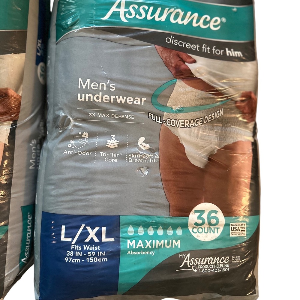 Assurance Men's protective Briefs L/XL - Picture 3 of 4